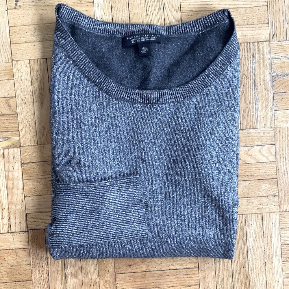 Stunning Banana Republic Silver Crewneck Sweater